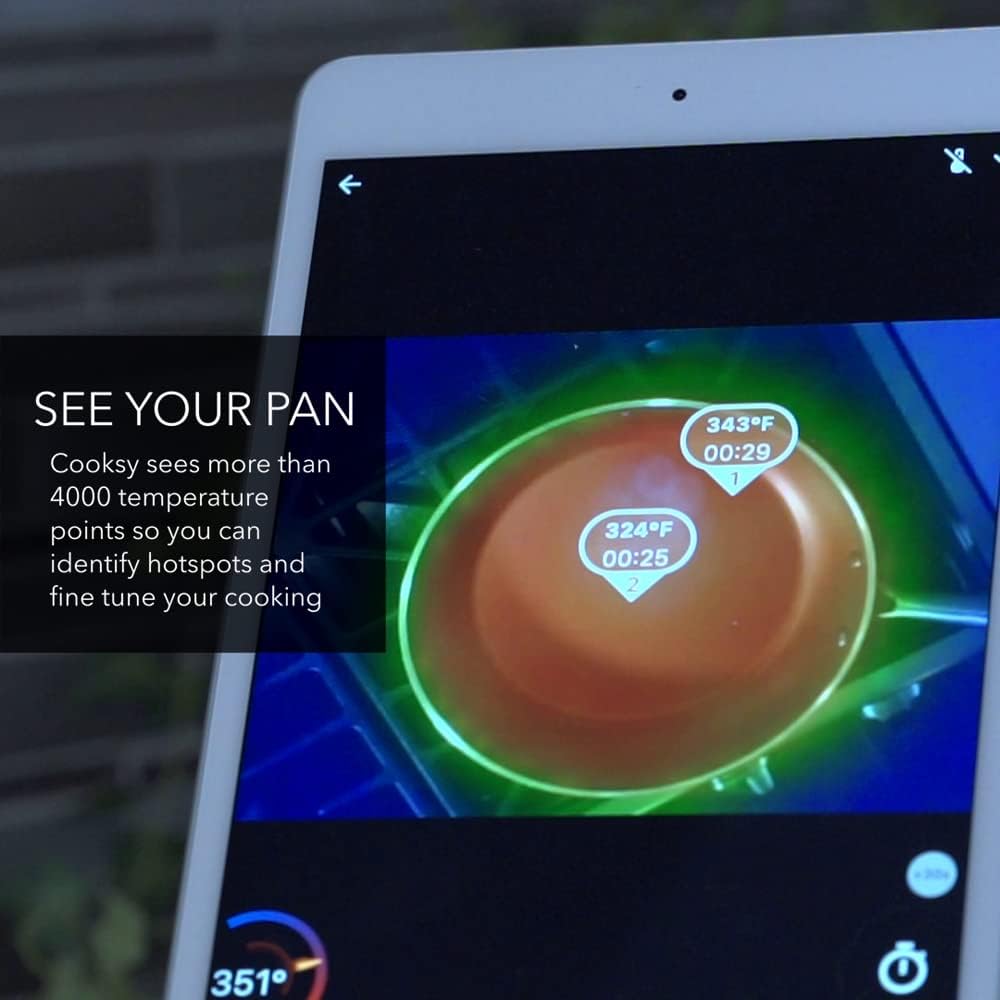 Cooksy – Smart Cooking Dashboard | Handsfree Surface Temperature Probe | Perfect Sous Vide or Meat Thermometer companion | Measures 4000+ individual temperatures on your pan | Never burn your food again Cooksy – Smart Cooking Dashboard | Handsfree Surface Temperature Probe | Perfect Sous Vide or Meat Thermometer companion | Measures 4000+ individual temperatures on your pan | Never burn your food again