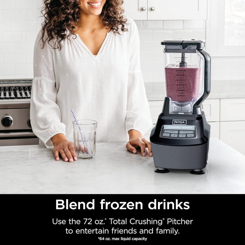 Ninja BL770 Mega Kitchen System, 1500W, 4 Functions for Smoothies, Processing, Dough, Drinks More, with 72-oz.* Blender Pitcher, 64-oz. Processor Bowl, (2) 16-oz. To-Go Cups (2) Lids, Black Ninja BL770 Mega Kitchen System, 1500W, 4 Functions for Smoothies, Processing, Dough, Drinks More, with 72-oz.* Blender Pitcher, 64-oz. Processor Bowl, (2) 16-oz. To-Go Cups (2) Lids, Black