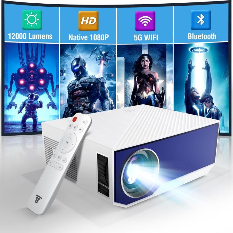 projector with wifi and bluetooth native 1080p 12000lumens 4k mini projector portable projector video projector compatib