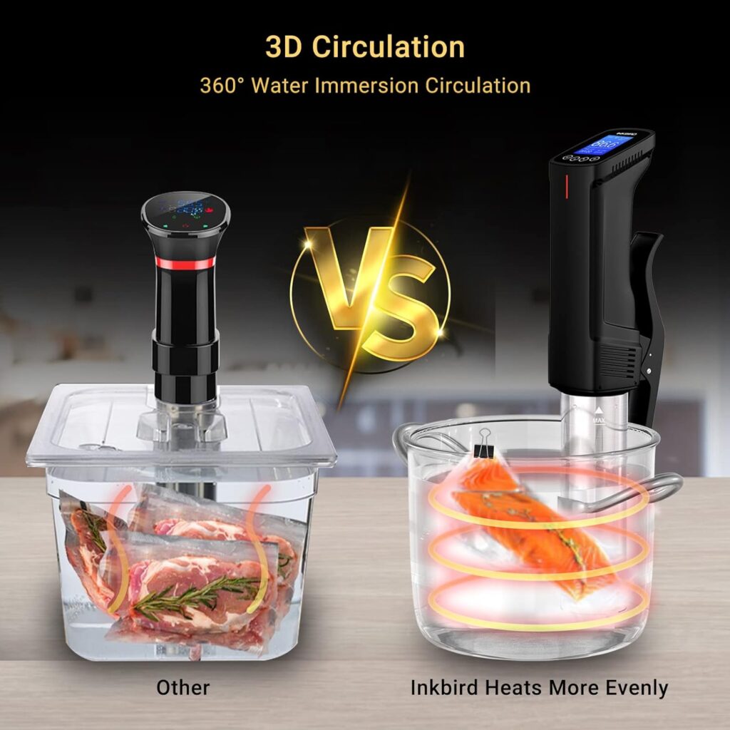 WiFi Sous-Vide-Machine Vacuum Sealer Machine, Inkbird Sous Vide Cooker 1000W w/Recipes on APP Preset Cooker | Automatic Air Sous Vide Vacuum Sealing WiFi Sous-Vide-Machine Vacuum Sealer Machine, Inkbird Sous Vide Cooker 1000W w/Recipes on APP Preset Cooker | Automatic Air Sous Vide Vacuum Sealing