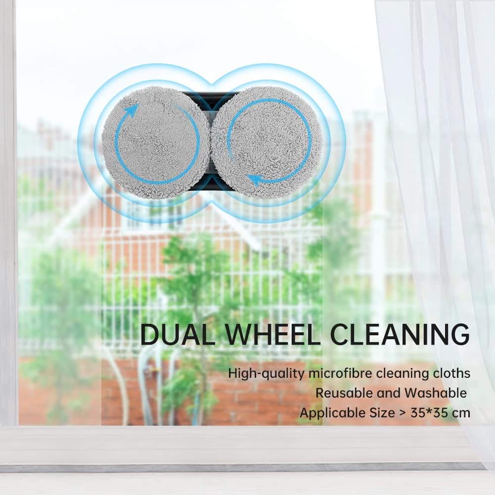 AlfaBot Window Cleaning Robot, X6 Automatic Smart Glass Cleaner Robot Vacuum, Robotic Cleaning Tools for Indoor/Outdoor Interior/Exterior Window High Buildings AlfaBot Window Cleaning Robot, X6 Automatic Smart Glass Cleaner Robot Vacuum, Robotic Cleaning Tools for Indoor/Outdoor Interior/Exterior Window High Buildings