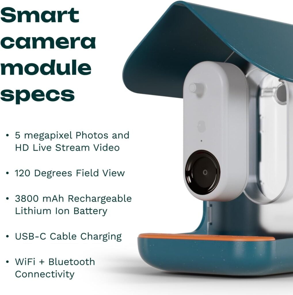 BIRD BUDDY® Original Smart Bird Feeder with Camera Solar Powered. High Resolution AI Camera for Beautiful Close-up Shots and a Unique Bird Watching Experience
