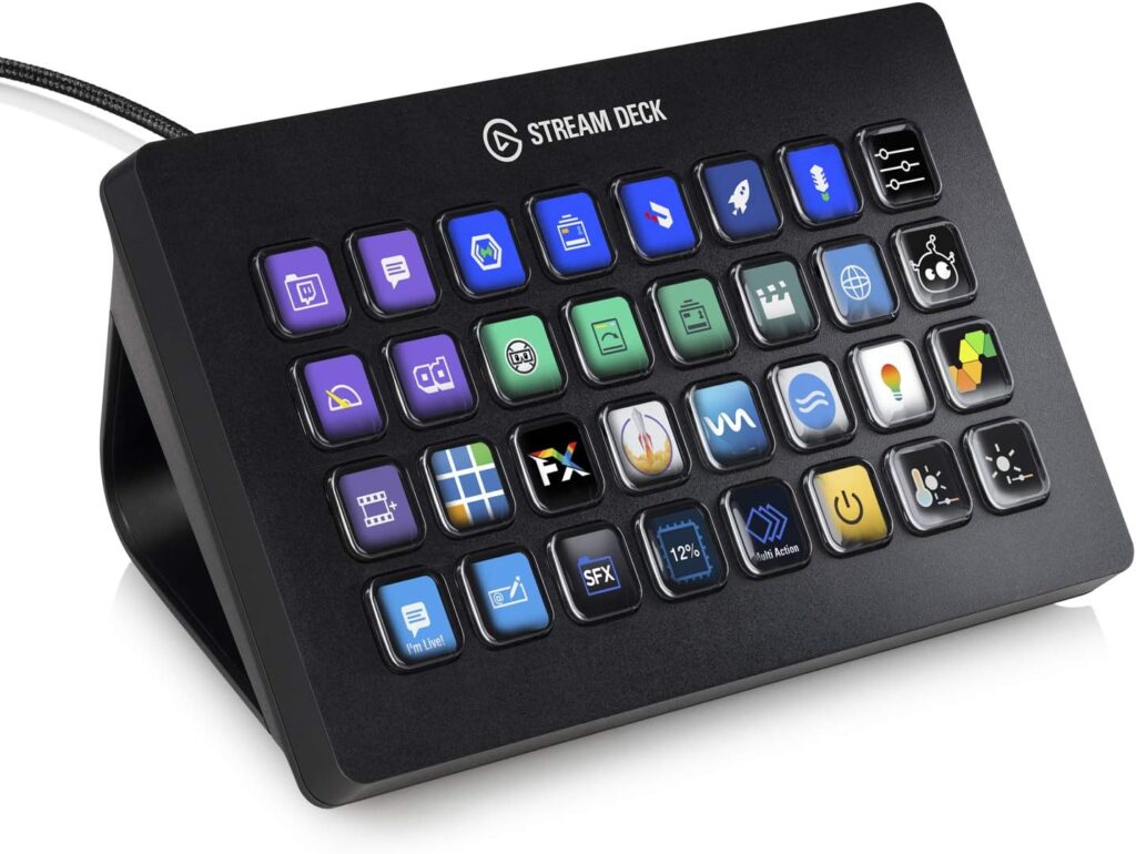 Elgato Stream Deck XL – Advanced Studio Controller, 32 macro keys, trigger actions in apps and software like OBS, Twitch, ​YouTube and more, works with Mac and PC