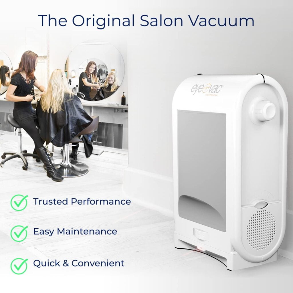 EyeVac Pro Touchless Vacuum Automatic Dustpan - Ultra Fast  Powerful - Great for Sweeping Salon Pet Hair Food Dirt Kitchen, Corded Canister Vacuum, Bagless, Automatic Sensors, 1400 Watt (Black)