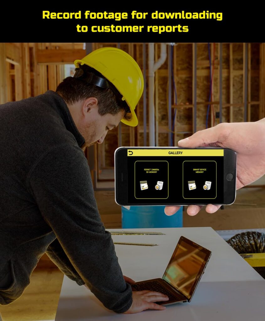 Ferret Pro Wireless Inspection Camera – WiFi Borescope, 720p HD, Digital Zoom Variable Focus, Adjustable LED Lights, IP67 Rated, Trades Camera Cable Pulling Tool with Free App Rod adaptors Ferret Pro Wireless Inspection Camera – WiFi Borescope, 720p HD, Digital Zoom Variable Focus, Adjustable LED Lights, IP67 Rated, Trades Camera Cable Pulling Tool with Free App Rod adaptors