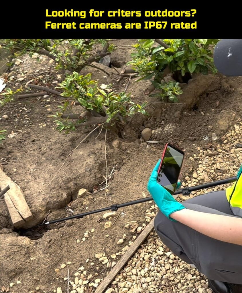 Ferret Pro Wireless Inspection Camera – WiFi Borescope, 720p HD, Digital Zoom Variable Focus, Adjustable LED Lights, IP67 Rated, Trades Camera Cable Pulling Tool with Free App Rod adaptors Ferret Pro Wireless Inspection Camera – WiFi Borescope, 720p HD, Digital Zoom Variable Focus, Adjustable LED Lights, IP67 Rated, Trades Camera Cable Pulling Tool with Free App Rod adaptors