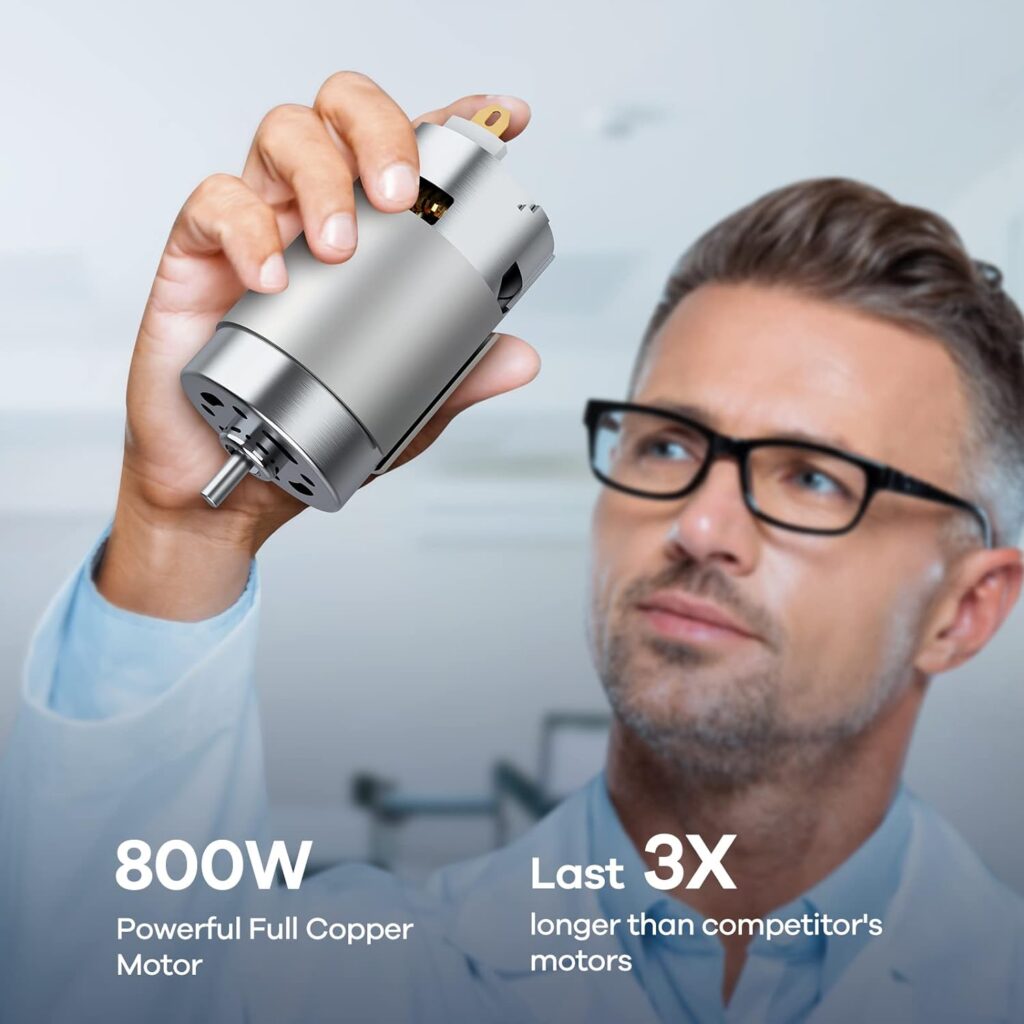 Ganiza Immersion Blender 8 in 1 Hand Blender 800W Heavy Duty Motor, 15 Speed and Turbo Mode Handheld Blender Stainless Steel Sitck Blender Includes 8 Total Pieces