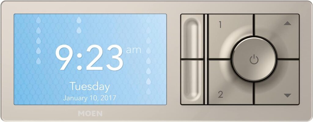 Moen Matte Black Smart Shower 2-Outlet Digital Shower Controller for Thermostatic Shower Valve, TS3302BL