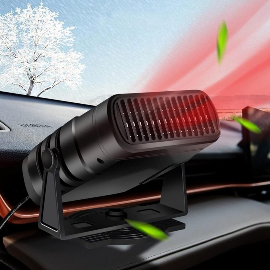 Qiopertar High-Power Car Heater Defroster Car Heater Car Fan Heater 12V Fast Heating Demister Online Shopping 120W High-Power 2 Gears 360 ° Angle Adjustment