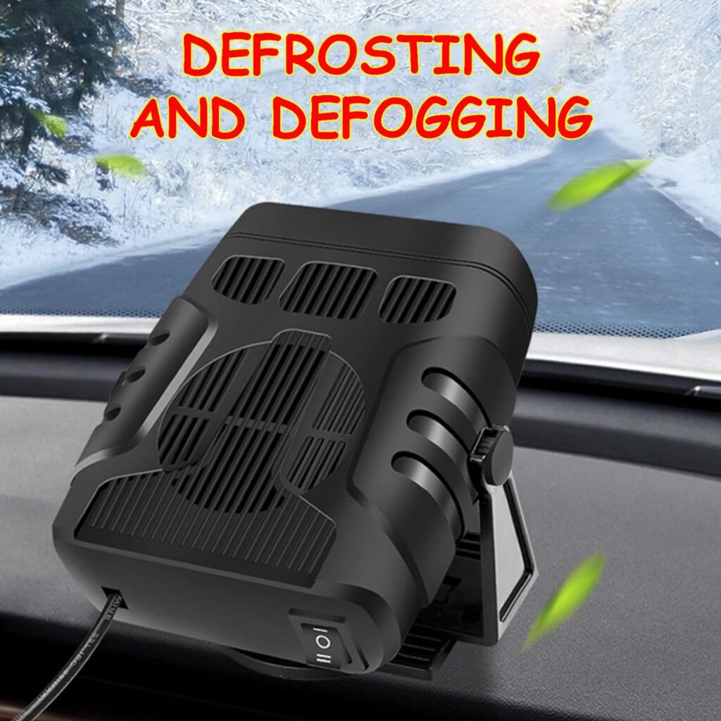 Qiopertar High-Power Car Heater Defroster Car Heater Car Fan Heater 12V Fast Heating Demister Online Shopping 120W High-Power 2 Gears 360 ° Angle Adjustment