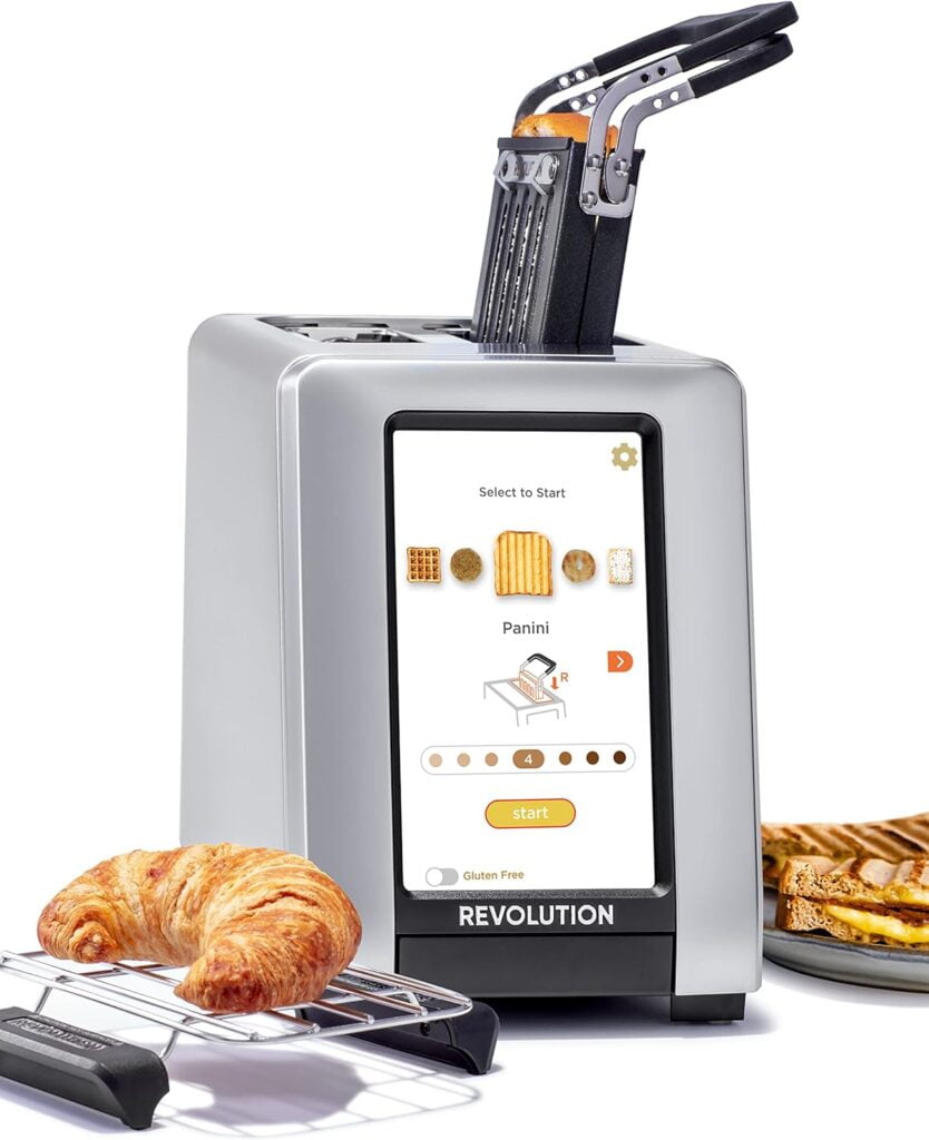 Revolution R270 High-Speed Touchscreen Toaster, 2-Slice Smart Toaster with Patented InstaGLO Technology  Gluten-Free, Panini  16 Bread Modes