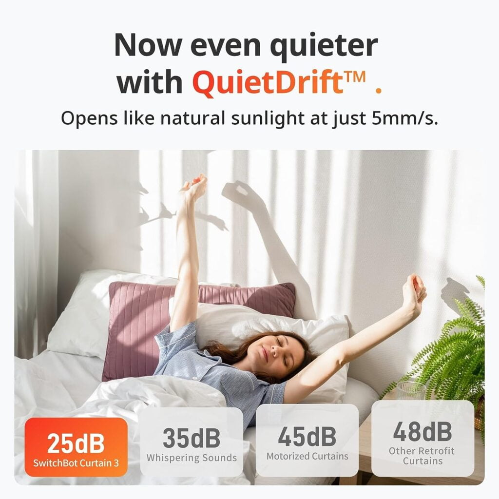 SwitchBot Automatic Curtain Opener - Bluetooth Remote Control Smart Curtain with App/Timer, Upgraded High-Performance Motor, Add Hub to Work with Alexa, Google Home, HomeKit (Curtain 3, Rod) SwitchBot Automatic Curtain Opener - Bluetooth Remote Control Smart Curtain with App/Timer, Upgraded High-Performance Motor, Add Hub to Work with Alexa, Google Home, HomeKit (Curtain 3, Rod)