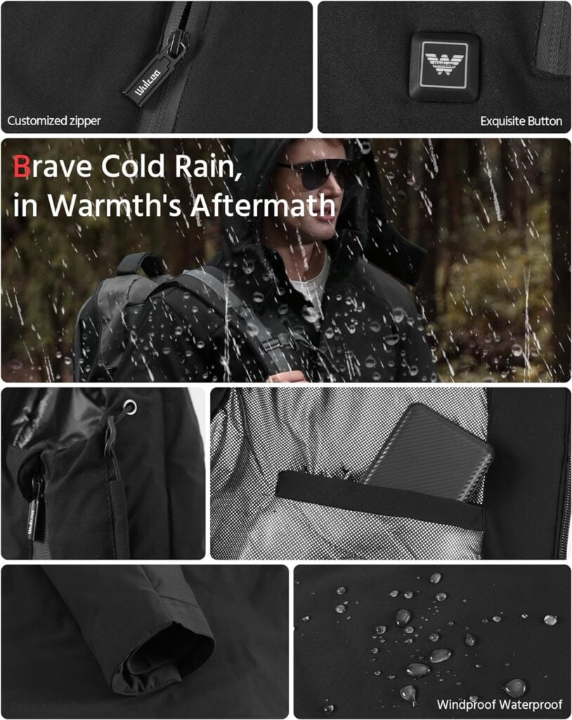 Wulcea Graphene Heated Jacket for Men Fur Lined with 7.4V 16000mAh Battery Pack Wulcea Graphene Heated Jacket for Men Fur Lined with 7.4V 16000mAh Battery Pack
