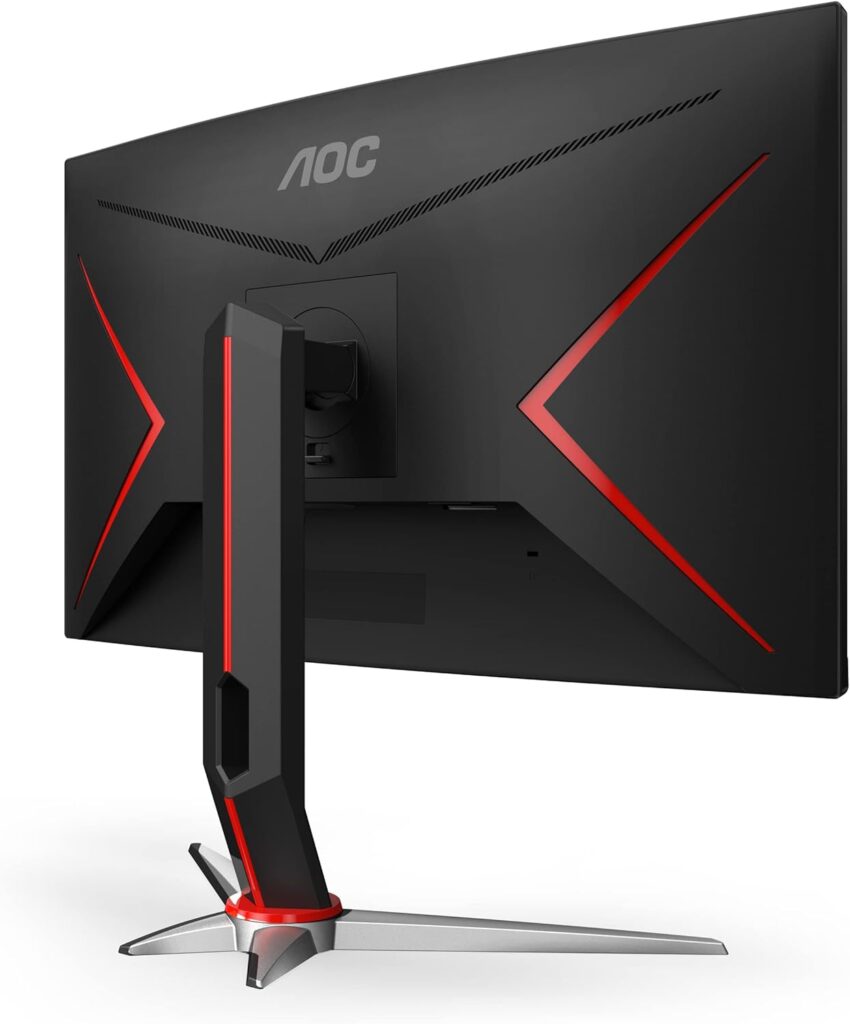 AOC C27G2Z 27 Curved Frameless Ultra-Fast Gaming Monitor, FHD 1080p, 0.5ms 240Hz, FreeSync, HDMI/DP/VGA, Height Adjustable, 3-Year Zero Dead Pixel Guarantee, Black, Xbox PS5 Switch