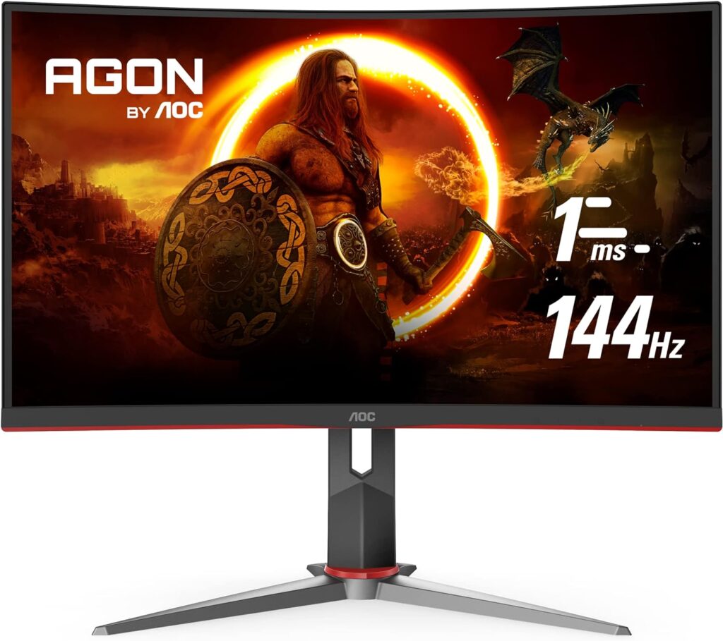 AOC C27G2Z 27 Curved Frameless Ultra-Fast Gaming Monitor, FHD 1080p, 0.5ms 240Hz, FreeSync, HDMI/DP/VGA, Height Adjustable, 3-Year Zero Dead Pixel Guarantee, Black, Xbox PS5 Switch AOC C27G2Z 27 Curved Frameless Ultra-Fast Gaming Monitor, FHD 1080p, 0.5ms 240Hz, FreeSync, HDMI/DP/VGA, Height Adjustable, 3-Year Zero Dead Pixel Guarantee, Black, Xbox PS5 Switch