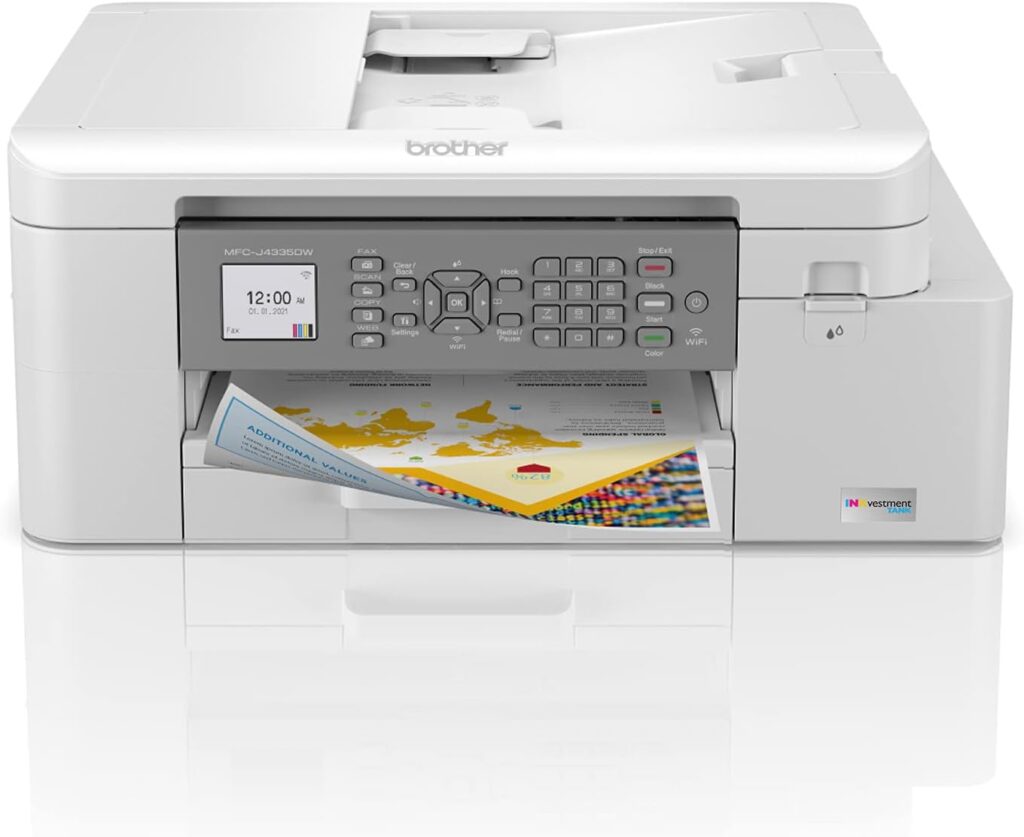 Brother MFC-J4335DW INKvestment Tank All-in-One Printer with Duplex and Wireless Printing Plus Up to 1-Year of Ink in-Box Brother MFC-J4335DW INKvestment Tank All-in-One Printer with Duplex and Wireless Printing Plus Up to 1-Year of Ink in-Box