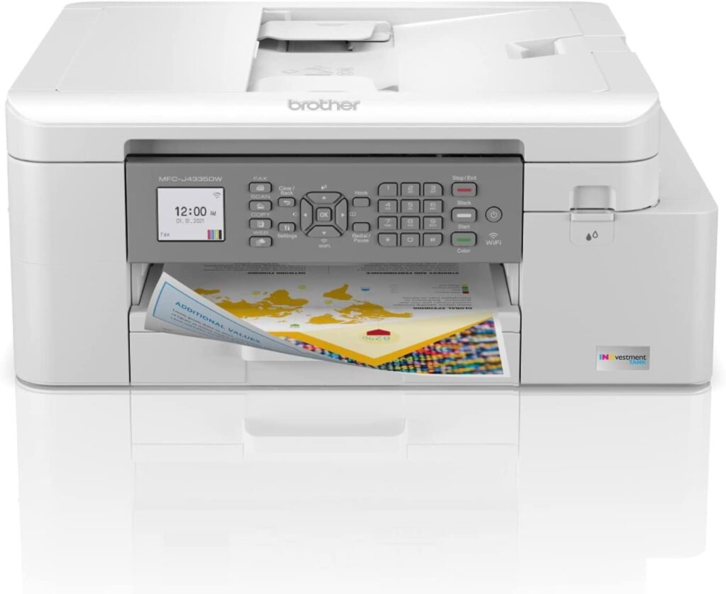 Brother MFC-J4335DW INKvestment Tank All-in-One Printer with Duplex and Wireless Printing Plus Up to 1-Year of Ink in-Box Brother MFC-J4335DW INKvestment Tank All-in-One Printer with Duplex and Wireless Printing Plus Up to 1-Year of Ink in-Box