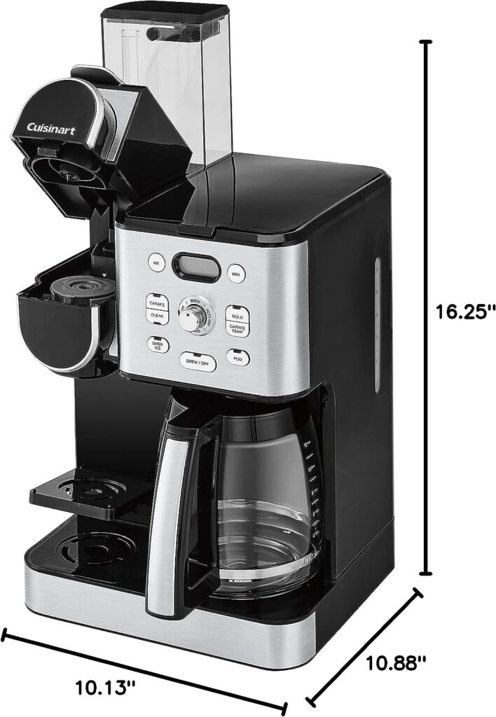 Cuisinart Coffee Maker, 12-Cup Glass Carafe, Automatic Hot Iced Coffee Maker, Single Server Brewer, Stainless Steel, SS-16 Cuisinart Coffee Maker, 12-Cup Glass Carafe, Automatic Hot Iced Coffee Maker, Single Server Brewer, Stainless Steel, SS-16