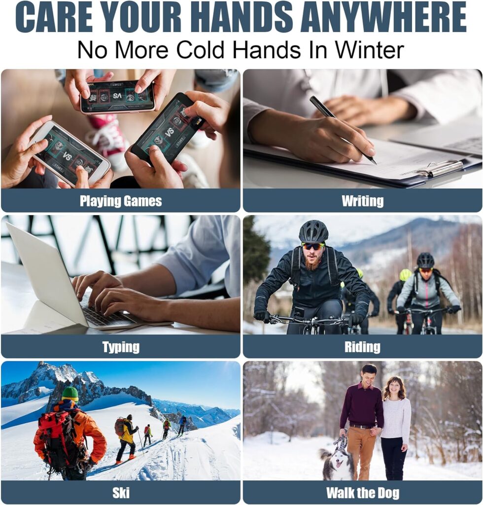 Heated Gloves for Men Women, Rechargeable Full Half Hands Electric Gloves Heated Fingerless Touchscreen Gloves Heated Winter Hand Warmer for Work Cycling Skiing Outdoor Snow Heated Gloves for Men Women, Rechargeable Full Half Hands Electric Gloves Heated Fingerless Touchscreen Gloves Heated Winter Hand Warmer for Work Cycling Skiing Outdoor Snow