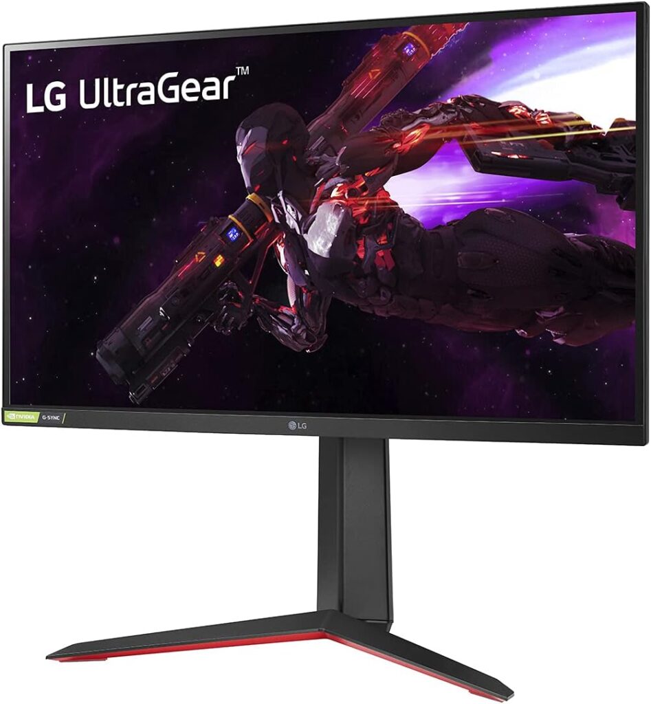 LG 27GP850-B Ultragear Gaming Monitor 27” QHD (2560 x 1440) Nano IPS Display, 1ms Response Tim, 165Hz Refresh Rate, NVIDIA G-SYNC Compatible, AMD FreeSync Premium, Tilt/Height/Pivot Adjustable Stand