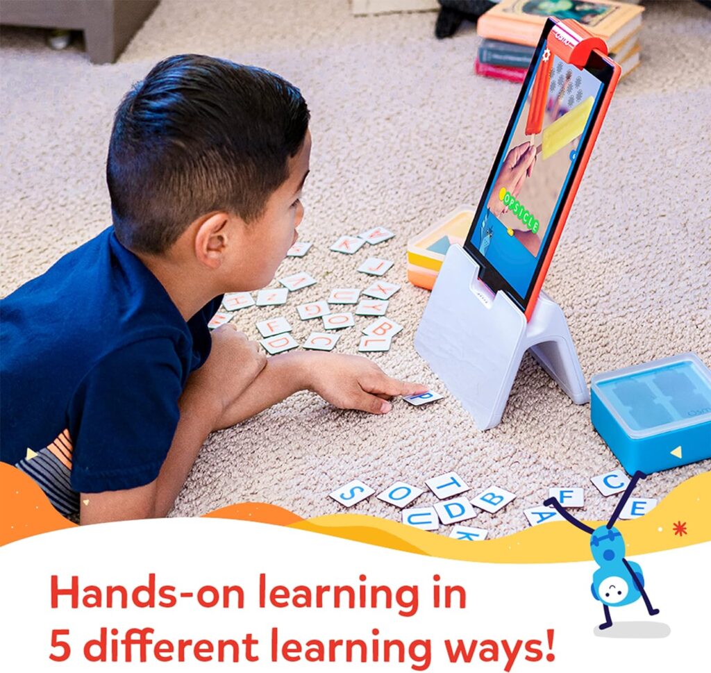 Osmo-Genius Starter Kit for iPad + Family Game Night-7 Educational Learning Games for Spelling  Math-Ages 6-10-STEM Toy Gifts for Kids-Boy Girl-6 7 8 9 10(Osmo iPad Base Included - Amazon Exclusive)