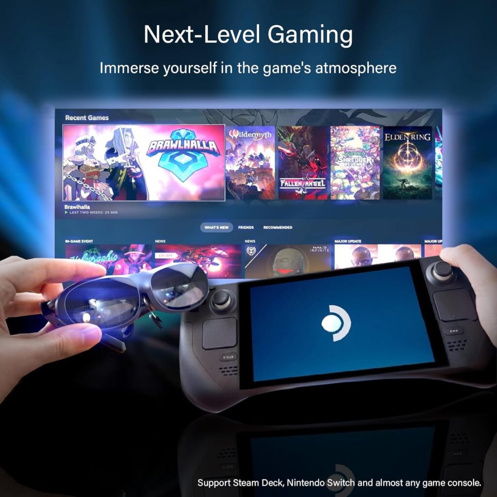 Rokid AR Joy Pack AR Glasses, Android TV Smart Glasses with 360 Micro-OLED Display, Google Play, Media Streaming, HDCP Support  Cloud Gaming, Console, Android, iOS, Windows Compatible Rokid AR Joy Pack AR Glasses, Android TV Smart Glasses with 360 Micro-OLED Display, Google Play, Media Streaming, HDCP Support  Cloud Gaming, Console, Android, iOS, Windows Compatible