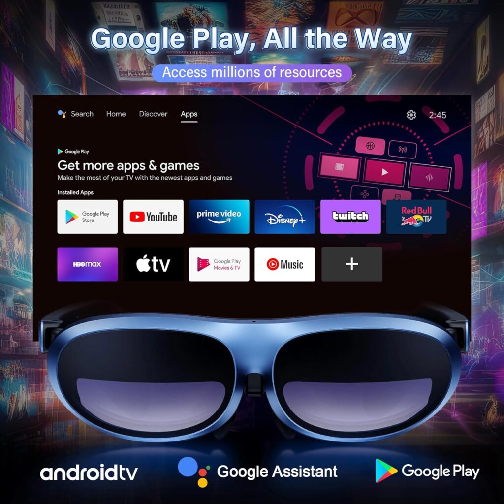 Rokid AR Joy Pack AR Glasses, Android TV Smart Glasses with 360 Micro-OLED Display, Google Play, Media Streaming, HDCP Support  Cloud Gaming, Console, Android, iOS, Windows Compatible Rokid AR Joy Pack AR Glasses, Android TV Smart Glasses with 360 Micro-OLED Display, Google Play, Media Streaming, HDCP Support  Cloud Gaming, Console, Android, iOS, Windows Compatible