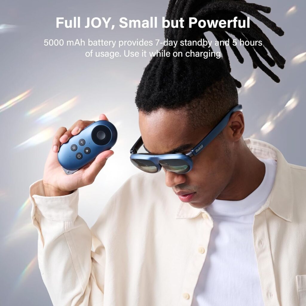 Rokid AR Joy Pack AR Glasses, Android TV Smart Glasses with 360 Micro-OLED Display, Google Play, Media Streaming, HDCP Support  Cloud Gaming, Console, Android, iOS, Windows Compatible Rokid AR Joy Pack AR Glasses, Android TV Smart Glasses with 360 Micro-OLED Display, Google Play, Media Streaming, HDCP Support  Cloud Gaming, Console, Android, iOS, Windows Compatible