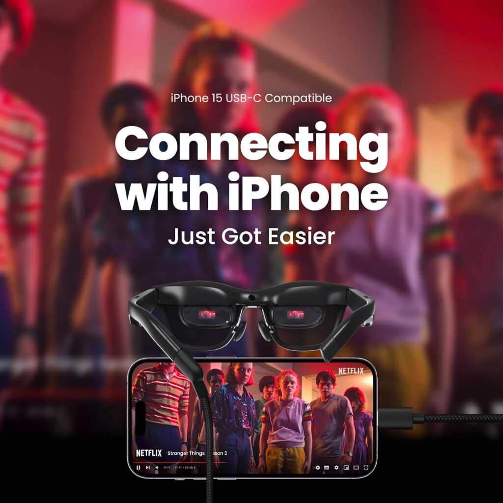 XREAL Air 2 Pro AR Glasses, The Ultimate Wearable Display with 3-Level Immersion Control, 75g 120Hz 1080P, Smart Glasses, Ideal for Gaming, Streaming and Working XREAL Air 2 Pro AR Glasses, The Ultimate Wearable Display with 3-Level Immersion Control, 75g 120Hz 1080P, Smart Glasses, Ideal for Gaming, Streaming and Working