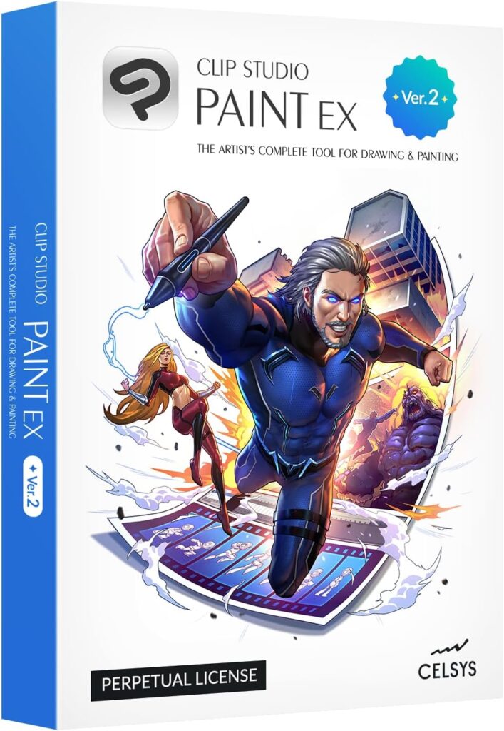 CLIP STUDIO PAINT EX - Version 2 | Perpetual License | for Microsoft Windows and macOS