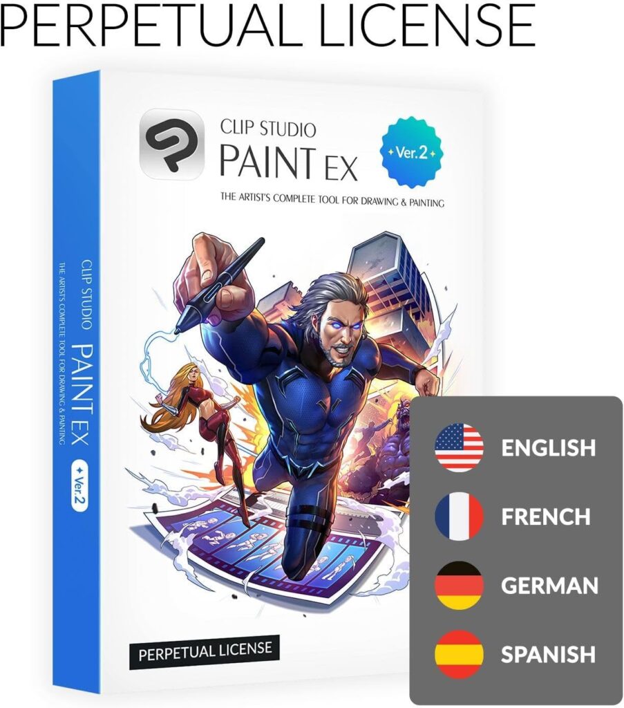 CLIP STUDIO PAINT EX - Version 2 | Perpetual License | for Microsoft Windows and macOS