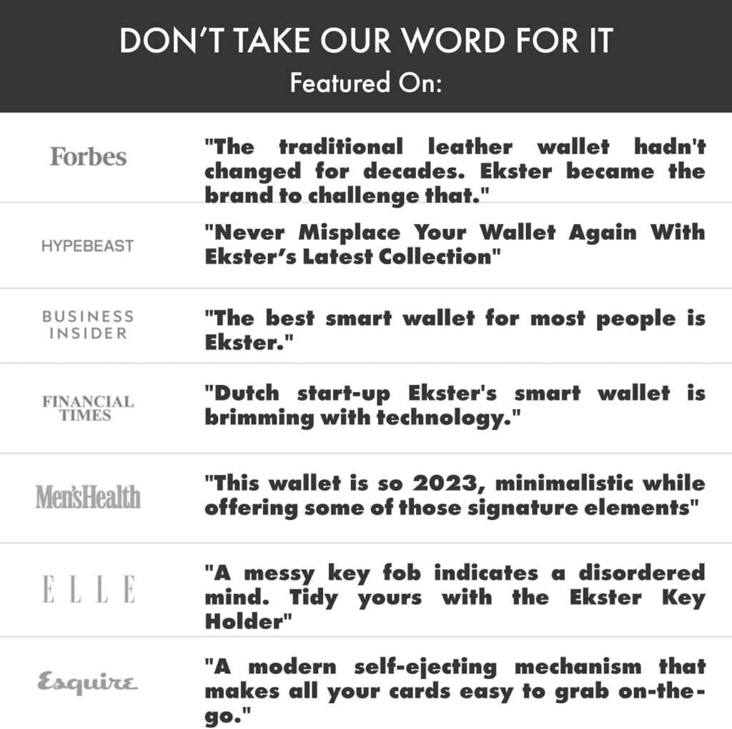 Ekster Aluminum Cardholder Wallet for Men | Metal Wallets with RFID Blocking Layer | Slim Minimalist Aluminum Wallet with Push Button for Quick Card Access (Silver) Ekster Aluminum Cardholder Wallet for Men | Metal Wallets with RFID Blocking Layer | Slim Minimalist Aluminum Wallet with Push Button for Quick Card Access (Silver)