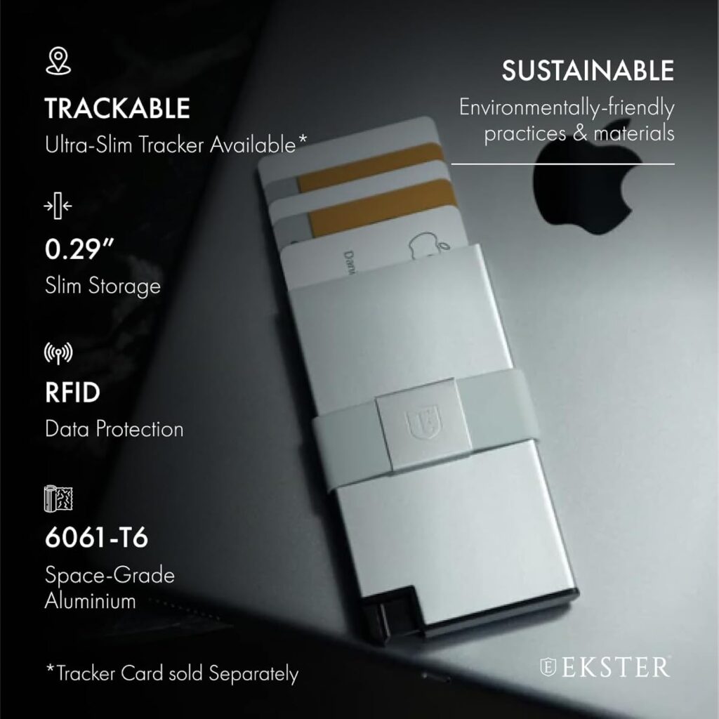 Ekster Aluminum Cardholder Wallet for Men | Metal Wallets with RFID Blocking Layer | Slim Minimalist Aluminum Wallet with Push Button for Quick Card Access (Silver) Ekster Aluminum Cardholder Wallet for Men | Metal Wallets with RFID Blocking Layer | Slim Minimalist Aluminum Wallet with Push Button for Quick Card Access (Silver)