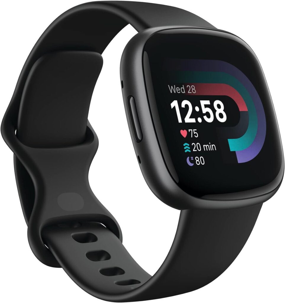 Fitbit Versa 4 Fitness Smartwatch with Daily Readiness, GPS, 24/7 Heart Rate, 40+ Exercise Modes, Sleep Tracking and more, Black/Graphite, One Size (S L Bands Included) Fitbit Versa 4 Fitness Smartwatch with Daily Readiness, GPS, 24/7 Heart Rate, 40+ Exercise Modes, Sleep Tracking and more, Black/Graphite, One Size (S L Bands Included)