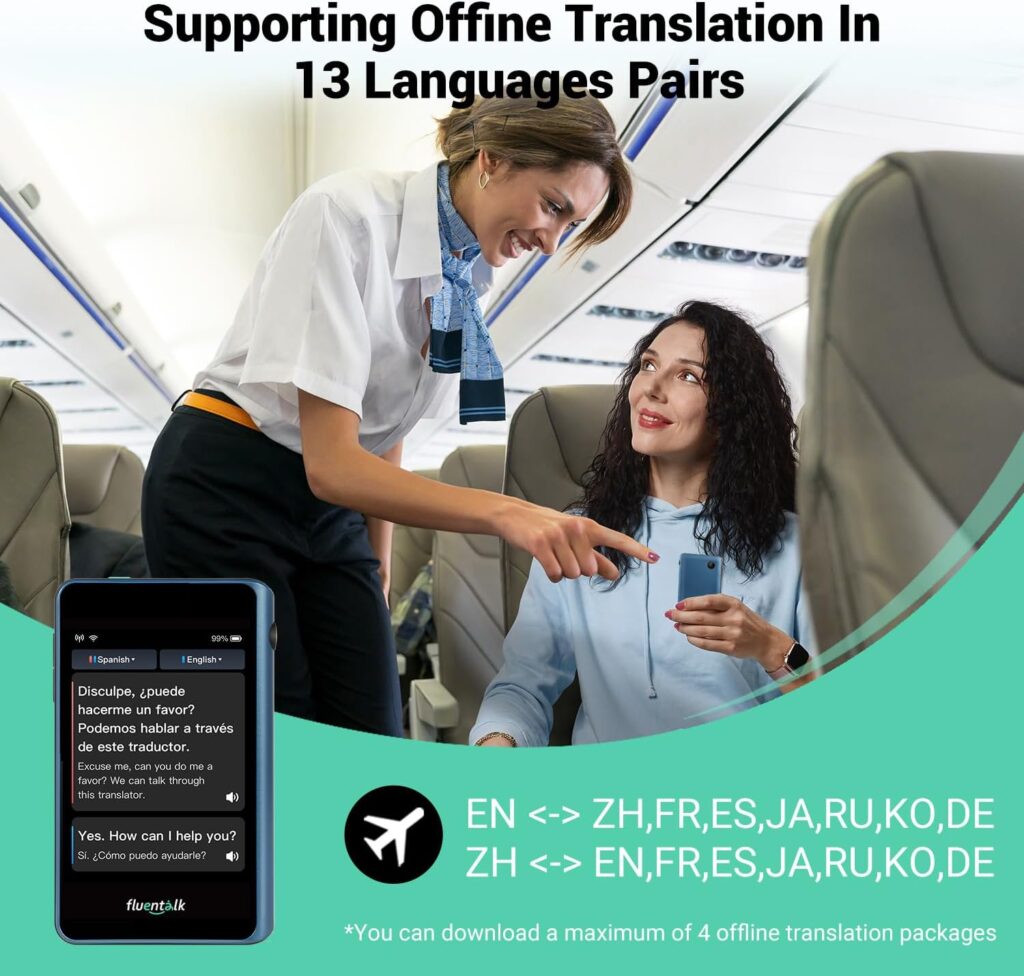 Fluentalk by Timekettle, T1 Mini Translator Device No WiFi Needed, Built in 1-Year Global Mobile Data, Supports 36 Languages and Photo Translation, Instant Language Translator for Travelling White Fluentalk by Timekettle, T1 Mini Translator Device No WiFi Needed, Built in 1-Year Global Mobile Data, Supports 36 Languages and Photo Translation, Instant Language Translator for Travelling White