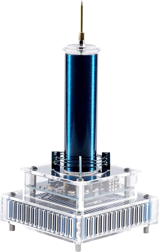 Joytech Music Tesla Coil Acrylic Base Shell Arc Plasma Loudspeaker Wireless Transmission Experiment Desktop Toy Model (YS03)