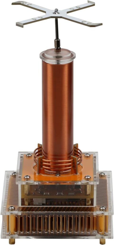 Joytech Music Tesla Coil Acrylic Base Shell Arc Plasma Loudspeaker Wireless Transmission Experiment Desktop Toy Model (YS03)