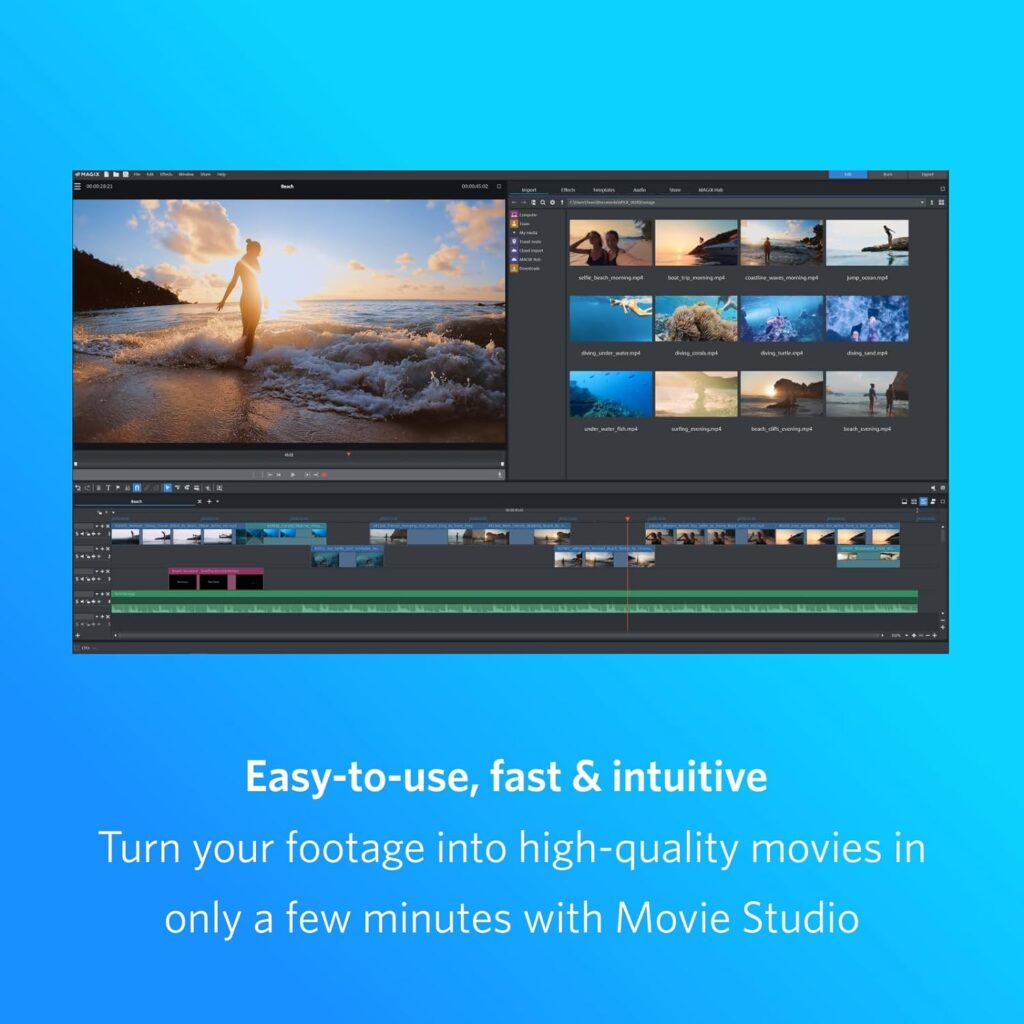 MAGIX Movie Studio 2024 Platinum: Creative video editing for everyone | Video editing program | Video editor | for Windows 10/11 PCs | 1 PC download license MAGIX Movie Studio 2024 Platinum: Creative video editing for everyone | Video editing program | Video editor | for Windows 10/11 PCs | 1 PC download license