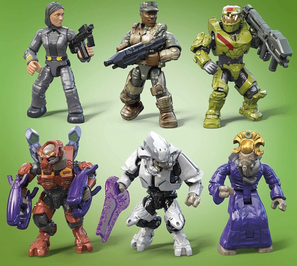 MEGA Halo Action Figures Toy Building Set, 20th Anniversary Pack with 352PIeces, 20 Poseable, Collectable Characters and Accessorie (Amazon Exclusive) MEGA Halo Action Figures Toy Building Set, 20th Anniversary Pack with 352PIeces, 20 Poseable, Collectable Characters and Accessorie (Amazon Exclusive)