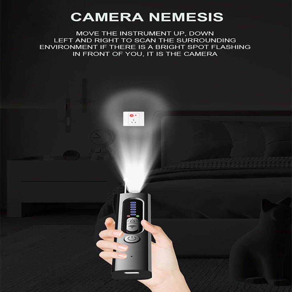 RAVIAD Hidden Camera Detectors, GPS Tracker Detector, Listening Device Detector,Anti-Spy Detector, Bug Detector Electronic Sweeper, RF Signal Detector, 5 Levels Sensitivity, 30H Working Time