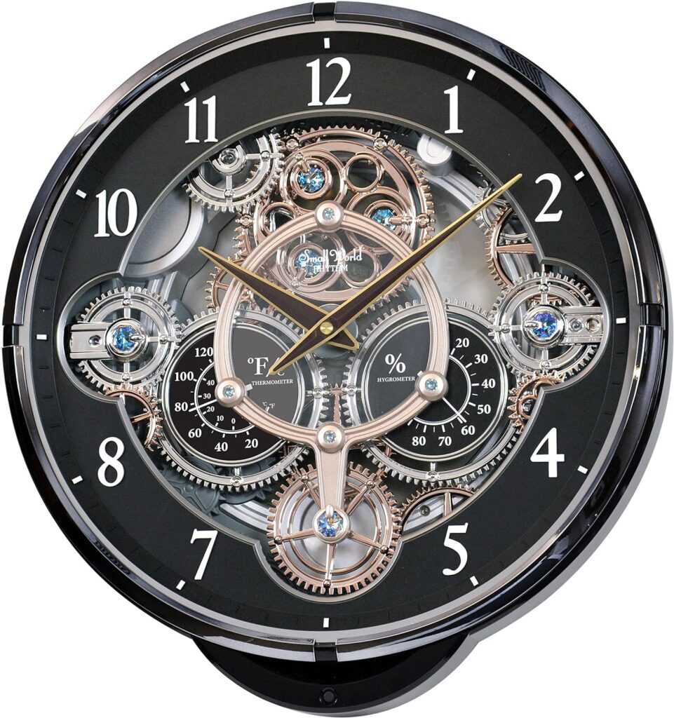 Rhythm Clocks Gadget Magic Motion Clock, Black Rhythm Clocks Gadget Magic Motion Clock, Black
