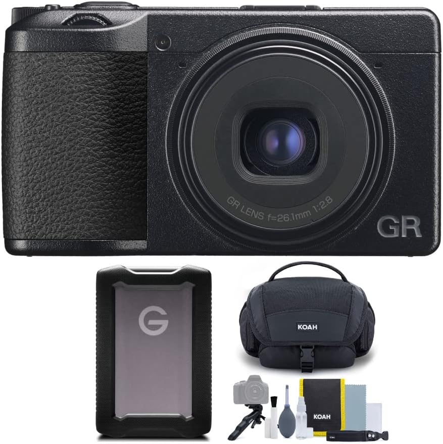 Ricoh GR IIIx Digital Camera Bundle with 5 TB Portable Hard Drive, Gadget Bag with Accessory and Cleaning Kit (3 Items) Ricoh GR IIIx Digital Camera Bundle with 5 TB Portable Hard Drive, Gadget Bag with Accessory and Cleaning Kit (3 Items)
