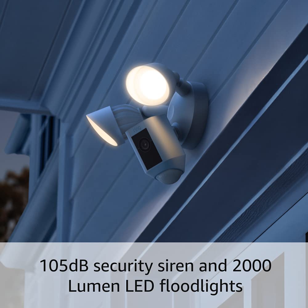 Ring Floodlight Cam Wired Plus with motion-activated 1080p HD video, Black (2021 release) Ring Floodlight Cam Wired Plus with motion-activated 1080p HD video, Black (2021 release)