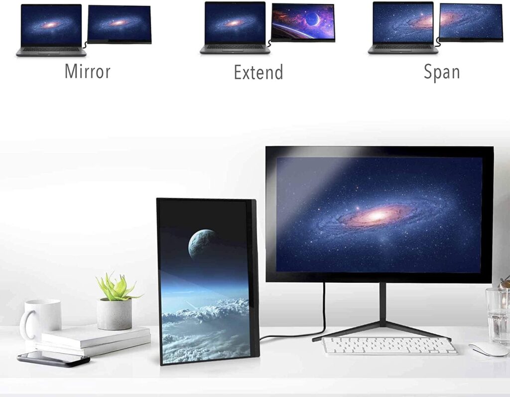 SideTrak Solo Pro Portable Monitor 15.8” FHD 1080P LED Anti-Glare IPS Screen | Works with Mac, PC, Chrome, PS4, Xbox  Switch | Powered by USB or Mini HDMI | Built-in DisplayPort, Speakers  HDR