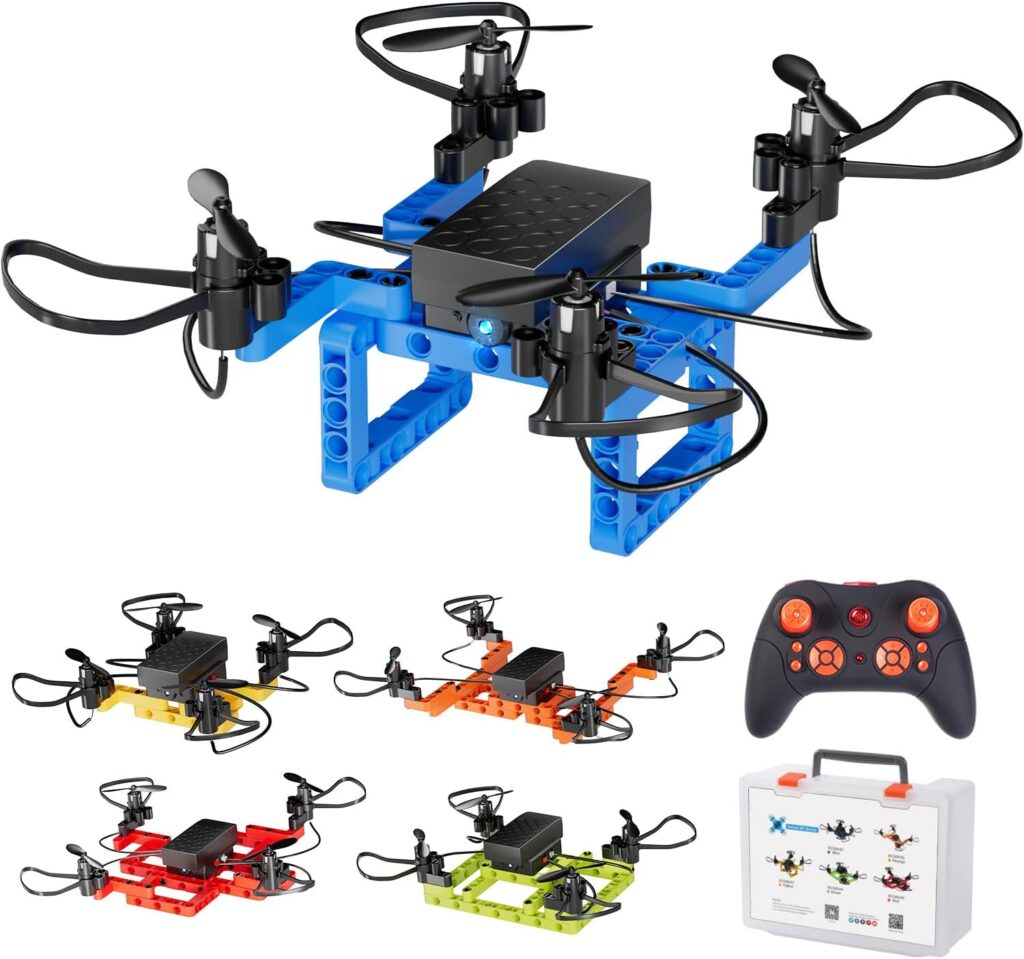 TECHVIO Mini Drone for Kids and Beginners,Creative 5-IN-1 DIY Drone Building Kits for Kids to Build Your Own Drones,5 Different Designs, Altitude Hold, 3D Flips,Easy to Build and Fly,Great Gifts for BoysGirls to Enjoy Building,Flying and Fixing Fun