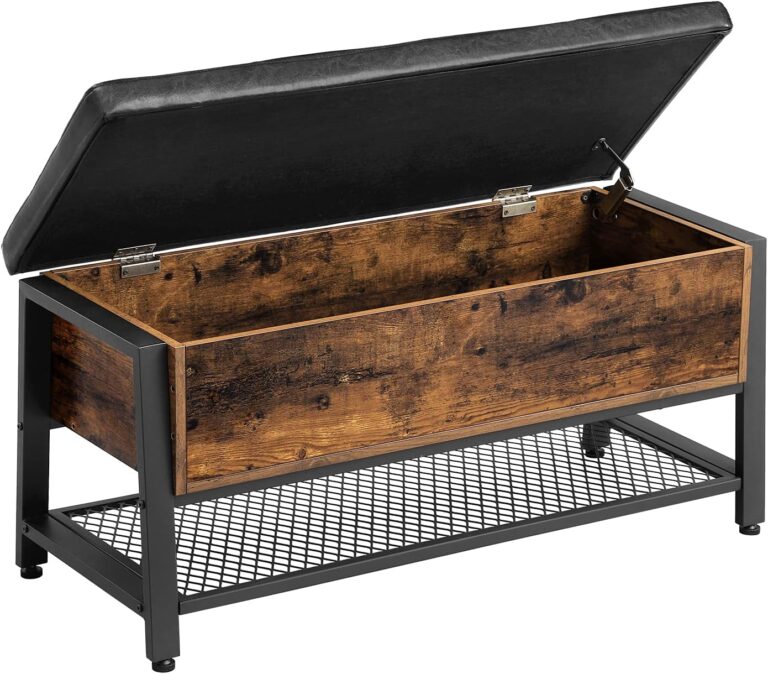 vasagle industrial storage bench review