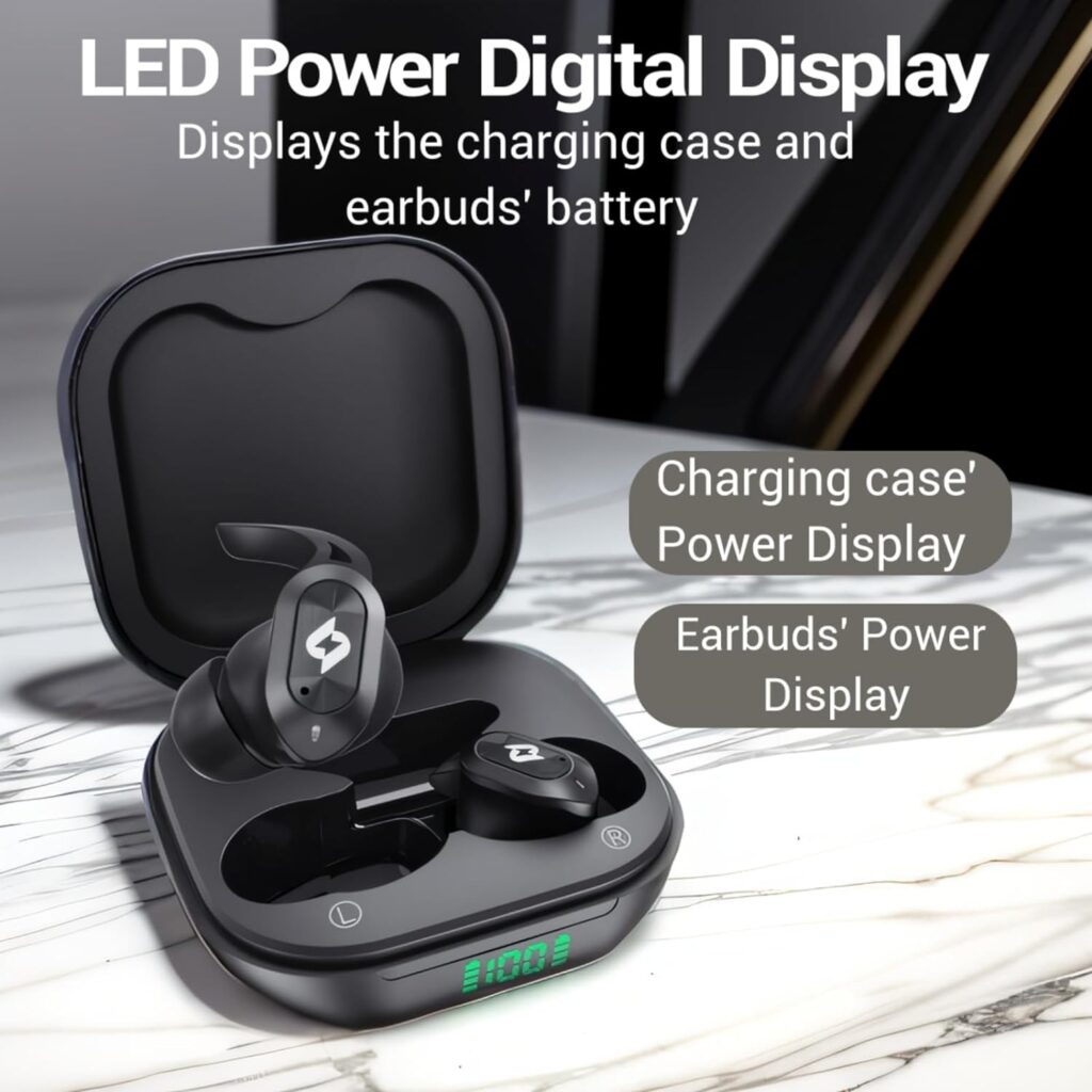 Wireless Earbuds Bluetooth Headphones with Wireless Charging Case 32H Playback LED Display in Ear Earphone Waterproof Ear buds Built in Mic Stereo Bass for iPhone Samsung Android Sport Workout game TV Wireless Earbuds Bluetooth Headphones with Wireless Charging Case 32H Playback LED Display in Ear Earphone Waterproof Ear buds Built in Mic Stereo Bass for iPhone Samsung Android Sport Workout game TV
