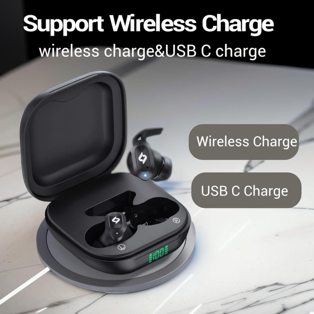 Wireless Earbuds Bluetooth Headphones with Wireless Charging Case 32H Playback LED Display in Ear Earphone Waterproof Ear buds Built in Mic Stereo Bass for iPhone Samsung Android Sport Workout game TV Wireless Earbuds Bluetooth Headphones with Wireless Charging Case 32H Playback LED Display in Ear Earphone Waterproof Ear buds Built in Mic Stereo Bass for iPhone Samsung Android Sport Workout game TV