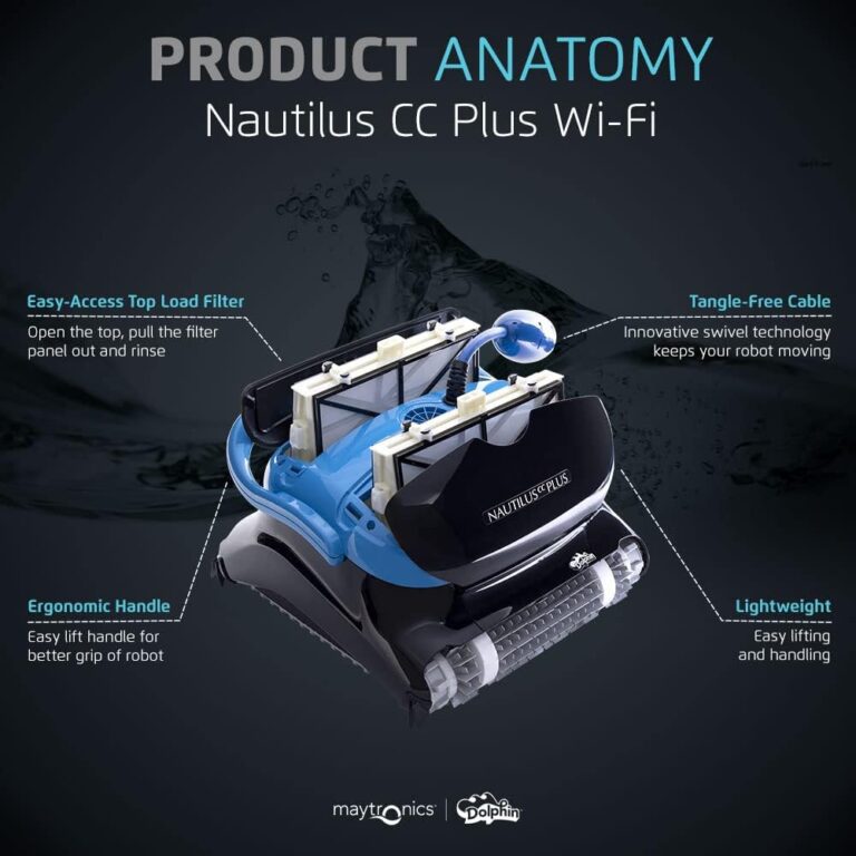 dolphin nautilus cc supreme robotic pool vacuum cleaner with wi fi control wall climbing capability powerful waterline s 2