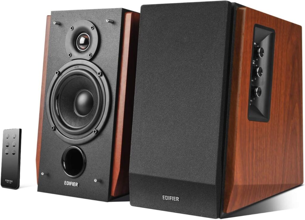 Edifier R1700BT Bluetooth Bookshelf Speakers - Active Near-Field Studio Monitors - Powered Speakers 2.0 Setup Wooden Enclosure - 66w RMS Edifier R1700BT Bluetooth Bookshelf Speakers - Active Near-Field Studio Monitors - Powered Speakers 2.0 Setup Wooden Enclosure - 66w RMS